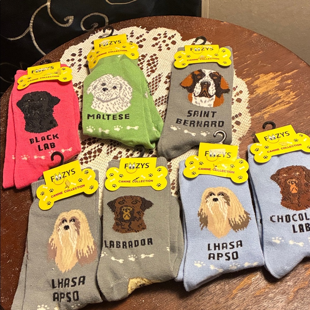 Dog Breed Socks Collection - Multicolor Fozzys Socks sold each separately